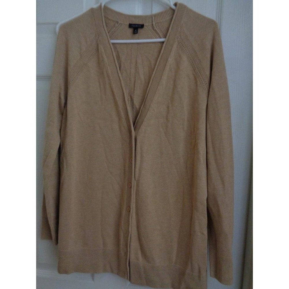 Talbots Woman's Beige Tan Cardigan Sweater Medium